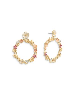 Wildflower Enamel Hoop Earrings