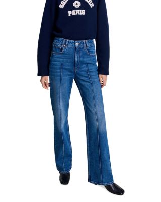 Maje - Plouf High Rise Jeans in Blue