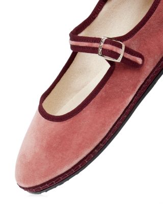Women's Mary Jane Velvet Ballet Flats