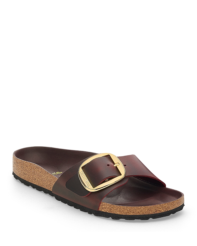 Birkenstock Madrid Big Buckle Slide Sandal In Purple