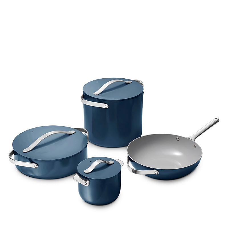 Caraway Nonstick Ceramic 7-piece Cookware Set With Lid Storage In Navy