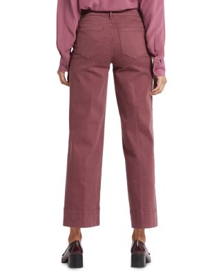 Teresa Mid Rise Wide Leg Ankle Jeans in Tavern