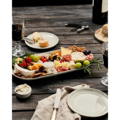 6" Appetizer Plate, White Truffle, Set of 4