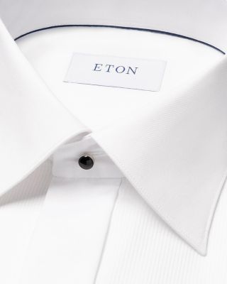 Contemporary Fit Striped Bib Evening Shirt