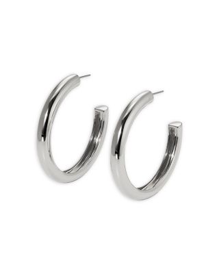 Nadri Polished Large C Hoop Earrings