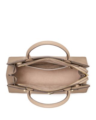 Deco Pebbled Leather Medium Satchel 