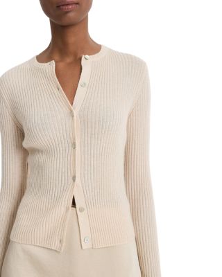 Cashmere & Silk Ribbed Cardigan 