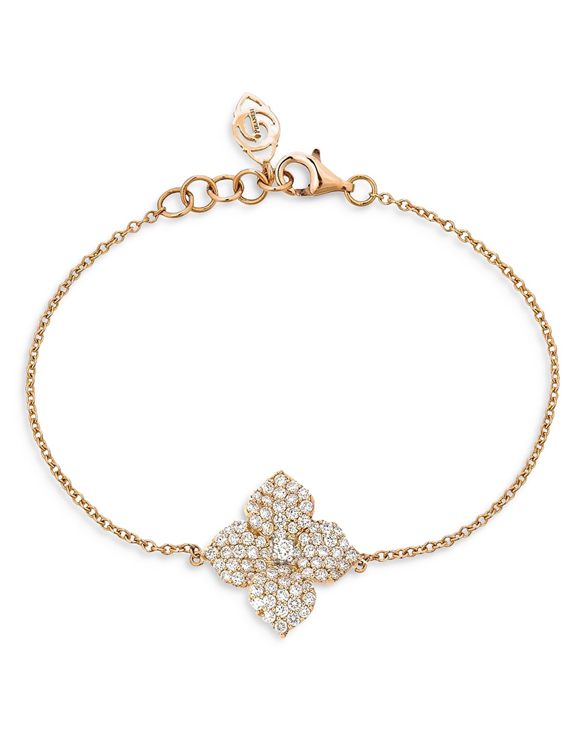 Piranesi 18K Rose Gold Fiore Bracelet with Diamonds, 0.77 tcw