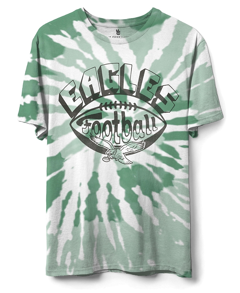 Junk Food Clothing Nfl Philadelphia Eagles Football Tie Dye Tee In Tie Dye