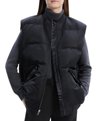 ジャケット・アウター theory Polished Nylon Puffer Vest TH_I0875404_001_0?$TH-pdp-desktop$