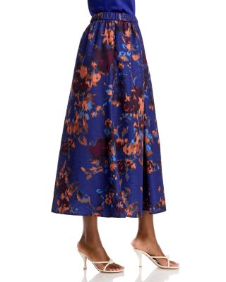 A Line Woven Maxi Skirt