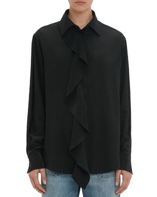 Victoria Beckham - Silk Ruffle Front Blouse