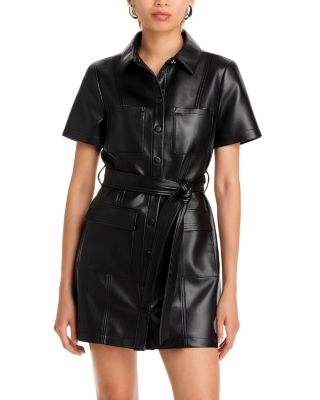 MILLY - Haven Faux Leather Dress