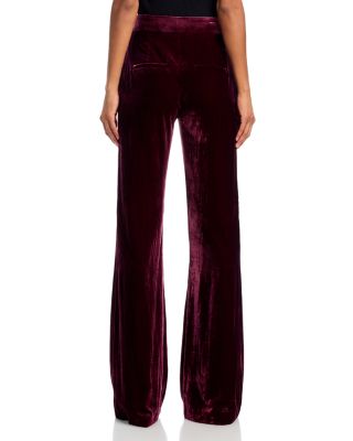 【Veronica Beard】 Leboneワイドレッグベルベットパンツ Lebone Pant in Wine | Veronica Beard