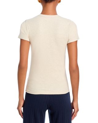 Kelly Ribbed Tee & Kelly Fine Rib Snap Front Cardigan