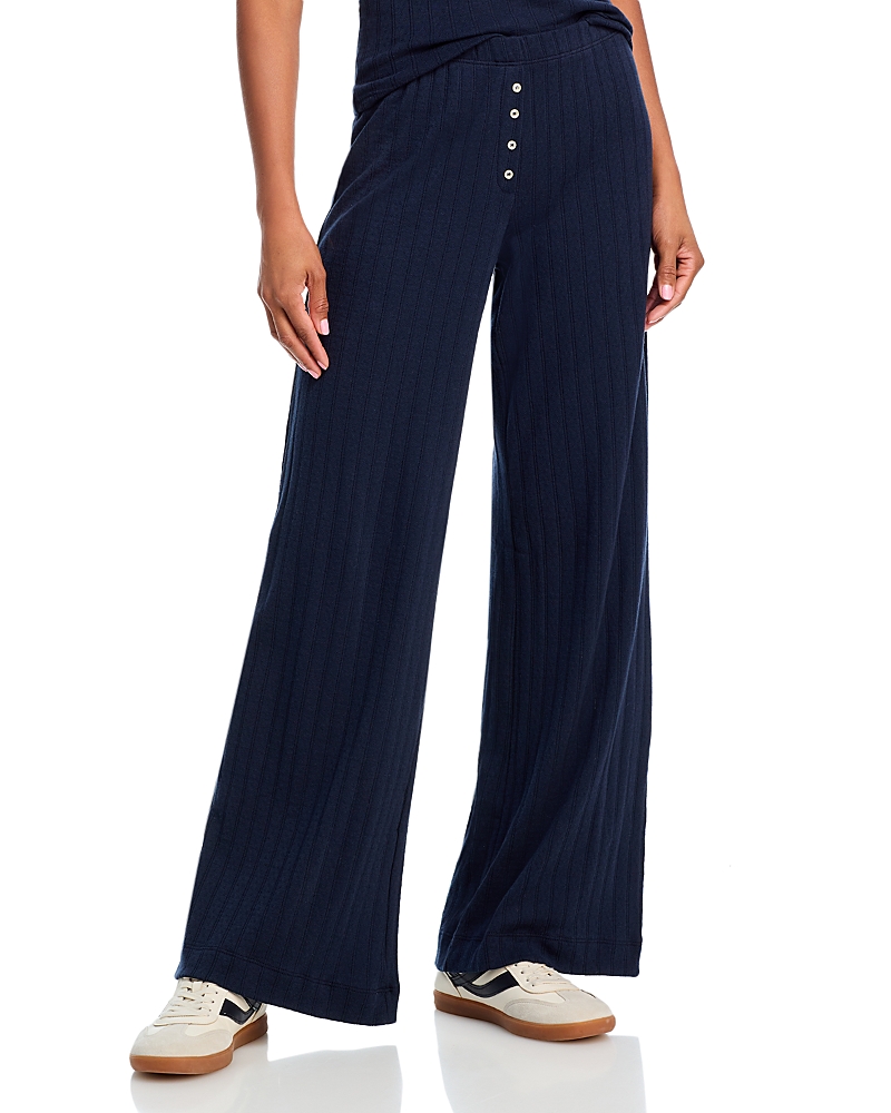 Leset Pointelle Boxer Pants Midnight In Midnight