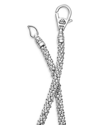 18K Yellow Gold & Sterling Silver Diamond Interlocking Ring Pendant Necklace, 18"