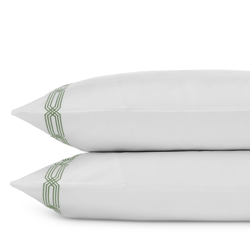 Hudson Park Collection Italian Tivoli Embroidered King Pillowcase - Exclusive In Sage Green