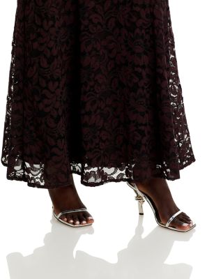 Scalloped-Edge Lace Gown