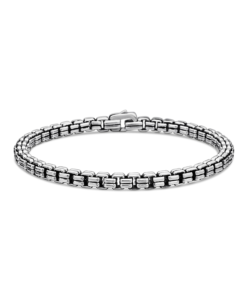 David Yurman Men's Double Box Chain Bracelet in Sterling Silver, 4mm