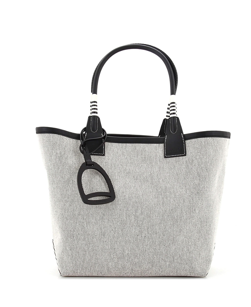 Pre-Owned Hermes 25 Sac Steeple Tote Toile with Leather