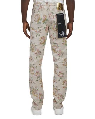 Prim Rose Floral Pattern Slim Straight Fit Pants
