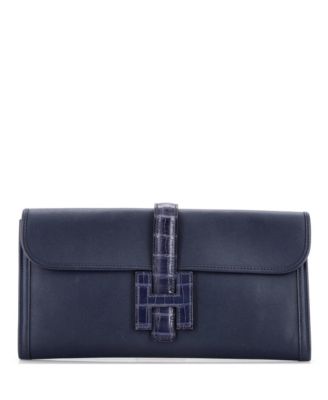 Pre-Owned HERMÈS - 29 Jige Elan Touch Clutch Swift with Alligator