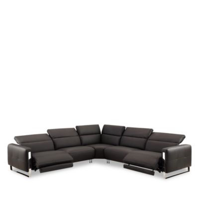 Giada 5-Piece Power Reclining Leather Sectional