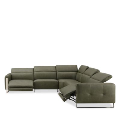 Giada 5-Piece Power Reclining Leather Sectional