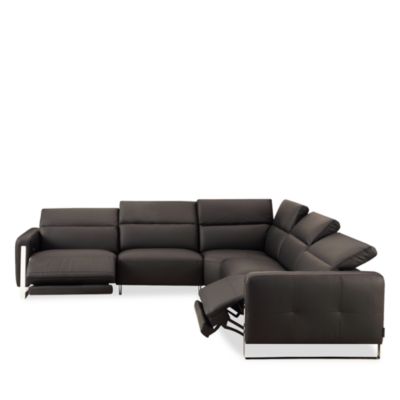 Giada 5-Piece Power Reclining Leather Sectional