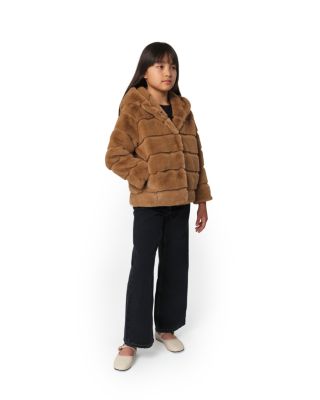 Unisex Goldy Faux Fur Short Coat - Little Kid, Big Kid