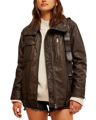 Free People - Buckle Up Faux Leather Jacket