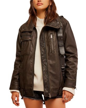 Sam hotsell Edelman Faux Leather Jacket Women's XL New with tag