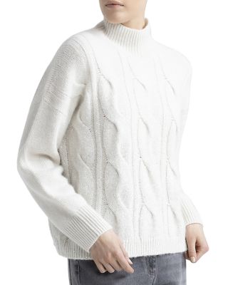 Peserico - Cable Knit Mock Neck Sweater