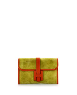 Pre-Owned HERMÈS - 20 Jige Clutch Doblis Suede