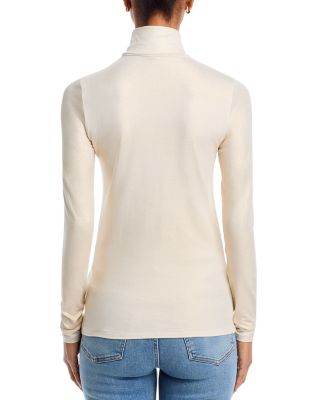 Metallic Turtleneck Top