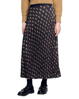 Sandro - Helena Printed Midi Skirt
