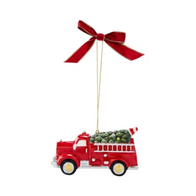 Christmas Tree Fire Truck with Tree Ornament