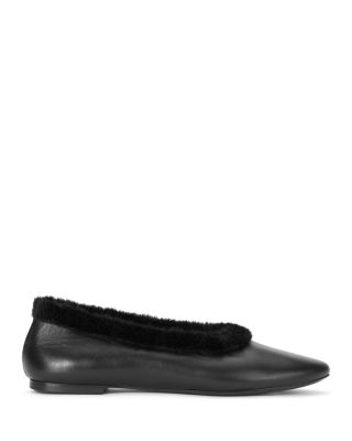 Women's Alba Faux Fur Trim Ballet Flats