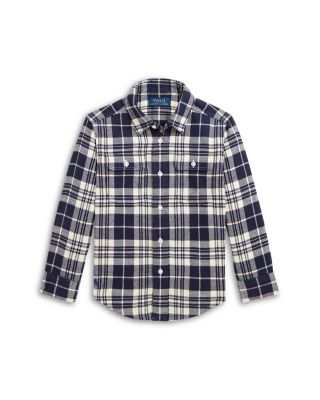 Ralph Lauren - Boys' Plaid Cotton Flannel Workshirt - Little Kid, Big Kid