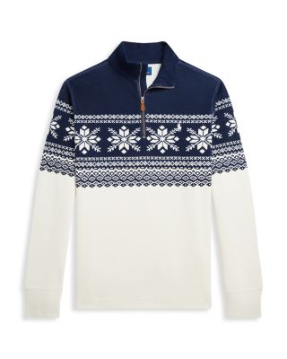 Ralph Lauren - Boys' Snowflake Double Knit Pullover - Little Kid, Big Kid