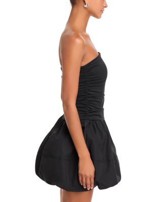 Amari Ruched Bubble Hem Mini Dress