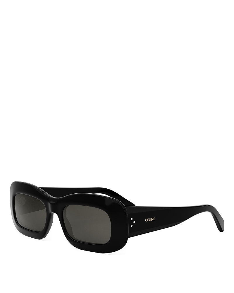 Celine 3 Dots Rectangular Sunglasses, 53mm
