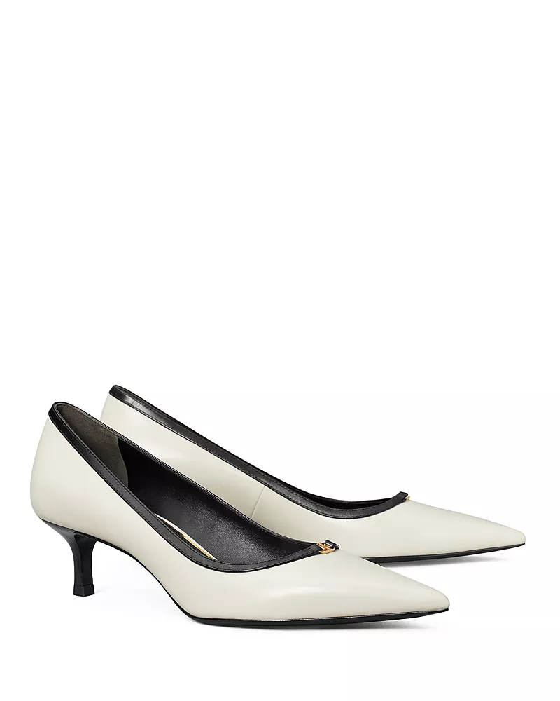 Tory Burch Women's Double T Kitten Heel Pumps