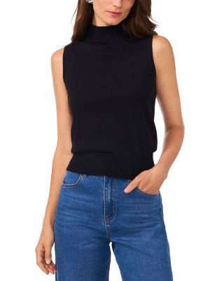 1.STATE - Mock Neck Sleeveless Sweater