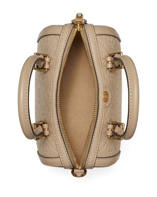 Tory Burch Petite T Monogram Leather Barrel Bag | Bloomingdale's