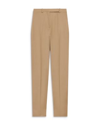 Wool High Waisted Tapered Pants