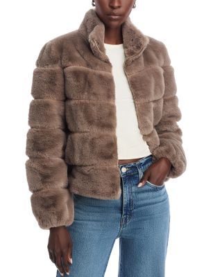 Love Token Faux Fur Zip Jacket