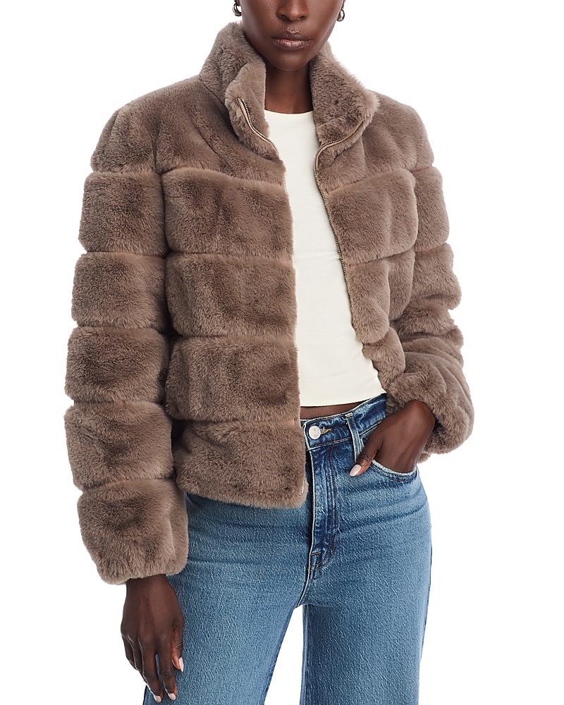 Love Token Faux Fur Zip Jacket