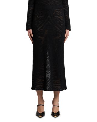 Etro - Burnout Knit Midi Skirt